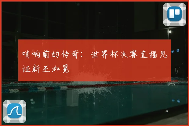 哨响前的传奇：世界杯决赛直播见证新王加冕