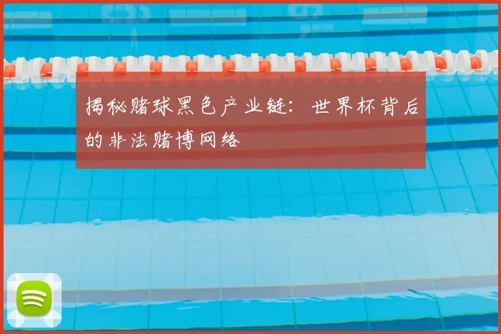 揭秘赌球黑色产业链：世界杯背后的非法赌博网络