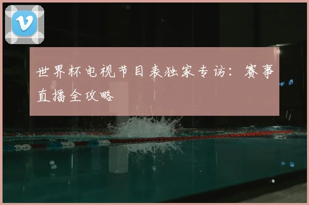 世界杯电视节目表独家专访：赛事直播全攻略